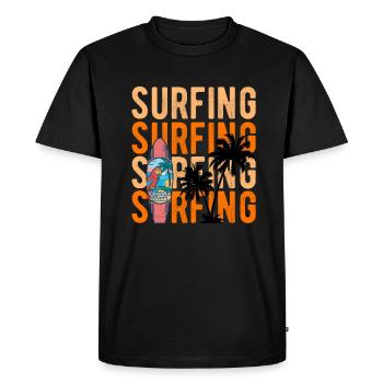 Surfing Surfing - Men's Premium Organic T-Shirt - black - Front - Nico (187cm)