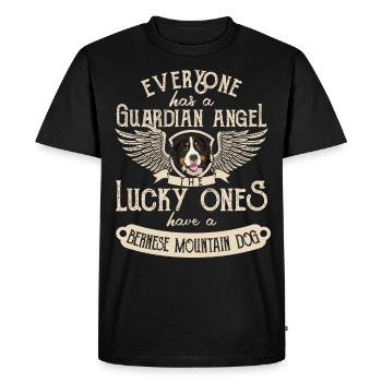 Cadeau drôle de chien de montagne bernois - T-shirt Premium bio Homme - noir - Devant - Nico (187cm)