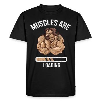 Cadeau de chemise d'entraînement Fitness Ox Taurus Bull - T-shirt Premium bio Homme - noir - Devant - Nico (187cm)