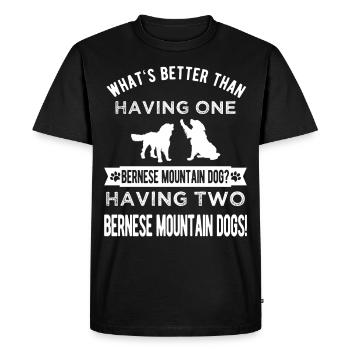Cadeau de chien de montagne bernois pour le propriétaire - T-shirt Premium bio Homme - noir - Devant - Nico (187cm)