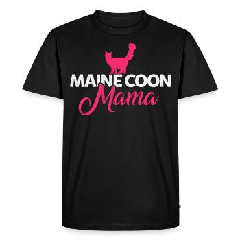 Maine Coon Chats Maman Cadeau Fête des Mères - T-shirt Premium bio Homme - noir - Devant - Nico (187cm)