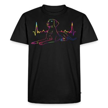 Magyar Vizsla Bunt EKG Dog Gift - T-shirt Premium bio Homme - noir - Devant - Nico (187cm)