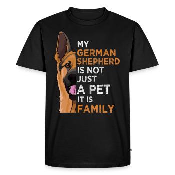 German shepherd gift owner - Men's Premium Organic T-Shirt - black - Front - Nico (187cm)