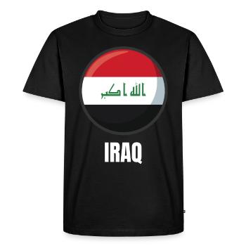 Chemise drapeau irakienne pour homme, femme et enfant cadeau - T-shirt Premium bio Homme - noir - Devant - Nico (187cm)