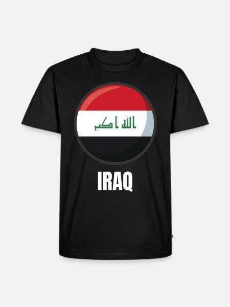 Iraq Flag Shirt for Men Women & Kids Gift - Men's Premium Organic T-Shirt - black