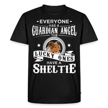 Sheltie Shetland Sheepdog dog gift - Men's Premium Organic T-Shirt - black - Front - Nico (187cm)
