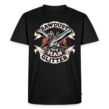 La sciure est un scintillement d'homme - T-shirt Premium bio Homme - noir - Devant - Nico (187cm)
