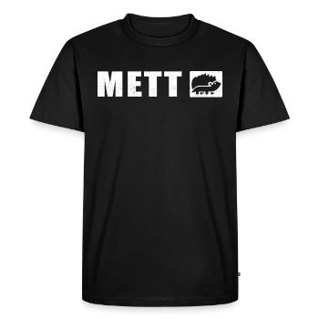 Mettigel | Cadeau Mettbrötchen Mett viande hachée - T-shirt Premium bio Homme - noir - Devant - Nico (187cm)