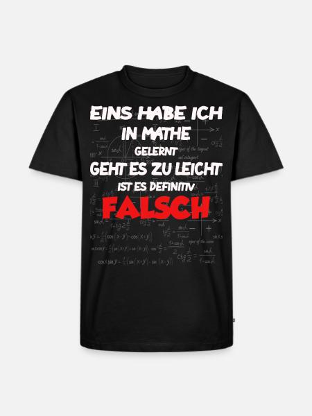 Mathe - Männer Premium Bio T-Shirt - Schwarz