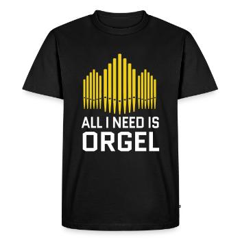 Orgue orchestre chef d'orgue musicien orgue - T-shirt Premium bio Homme - noir - Devant - Nico (187cm)