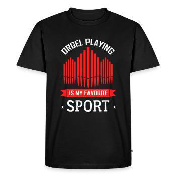 Organ player church organ musician organ builder - Men's Premium Organic T-Shirt - black - Front - Nico (187cm)