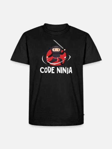 Programmation code ninja - T-shirt Premium bio Homme - noir