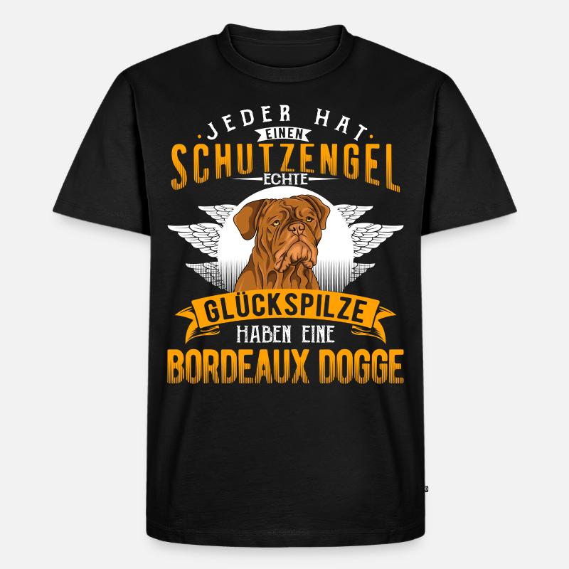 Bordeaux Dogge Hund Geschenk - Männer Premium Bio T-Shirt - Schwarz