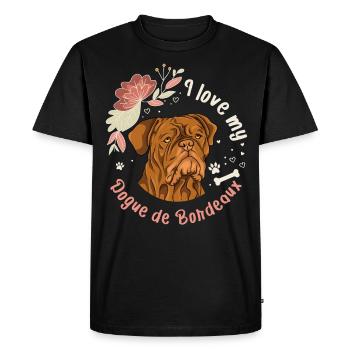 Cadeau de chien de dogue de Bordeaux magnifique - T-shirt Premium bio Homme - noir - Devant - Nico (187cm)