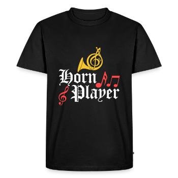 Cor joueur musicien concert laiton musique - T-shirt Premium bio Homme - noir - Devant - Nico (187cm)