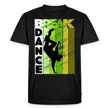 Breakdancing B-Boy breakdancer - Men's Premium Organic T-Shirt - black - Front - Nico (187cm)