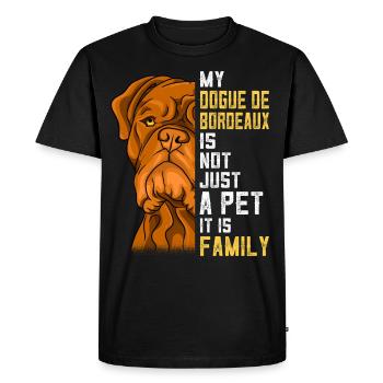 Cadeau de famille pour chien Dogue de Bordeaux - T-shirt Premium bio Homme - noir - Devant - Nico (187cm)