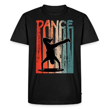 Breakdance B-Boy Retro - Men's Premium Organic T-Shirt - black - Front - Nico (187cm)