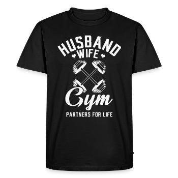 Fitness Design pour un fan de fitness - T-shirt Premium bio Homme - noir - Devant - Nico (187cm)
