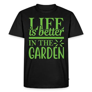 Jardinage jardinage jardinier jardinier - T-shirt Premium bio Homme - noir - Devant - Nico (187cm)