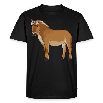 Cadeau de cheval de fjord norvégien - T-shirt Premium bio Homme - noir - Devant - Nico (187cm)