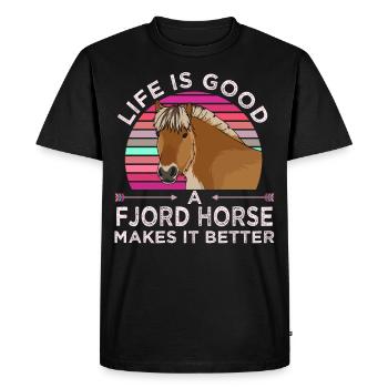 Cheval Fjord Norwegian Gift Rider - T-shirt Premium bio Homme - noir - Devant - Nico (187cm)