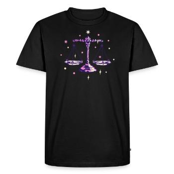 Cadeau horoscope astrologie signe astrologique Balance - T-shirt Premium bio Homme - noir - Devant - Nico (187cm)