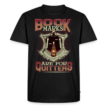 Livre livres lecture rat de bibliothèque hobby - T-shirt Premium bio Homme - noir - Devant - Nico (187cm)
