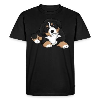 Chiot Bouvier Bernois - T-shirt Premium bio Homme - noir - Devant - Nico (187cm)