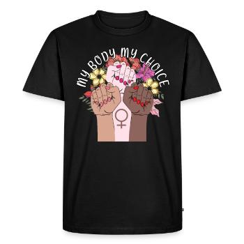 My Body My Choice Body Positivity Women's Rights - Men's Premium Organic T-Shirt - black - Front - Nico (187cm)