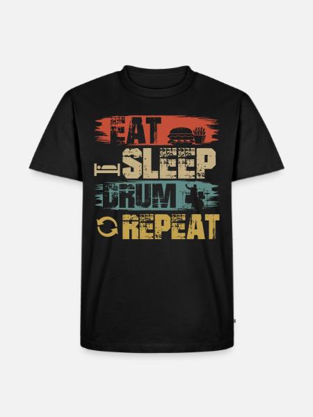 Drummer gift drummer drums drummer - Men's Premium Organic T-Shirt - black