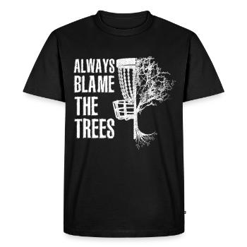 Toujours blâmer le cadeau de t-shirt de golf de disque d'arbres - T-shirt Premium bio Homme - noir - Devant - Nico (187cm)