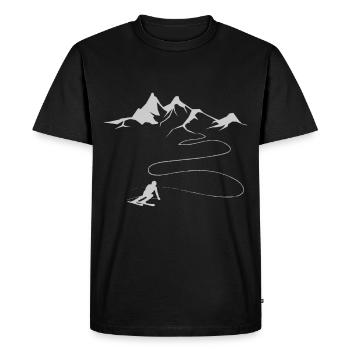 Idée cadeau ski pour Noël dans la vallée de Stubai - T-shirt Premium bio Homme - noir - Devant - Nico (187cm)