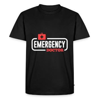 Médecin urgentiste paramédic secouriste d'urgence malade - T-shirt Premium bio Homme - noir - Devant - Nico (187cm)