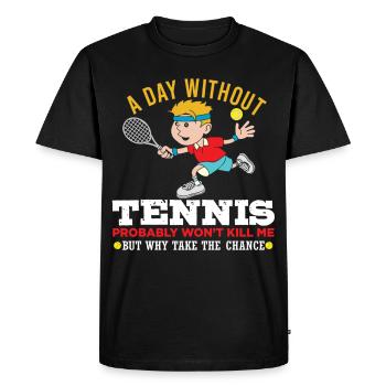 Tennis Raquettes de tennis tennis balle de tennis tennis - T-shirt Premium bio Homme - noir - Devant - Nico (187cm)