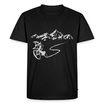 Vélos VTT à Amsterdam avec semi-rigide en test - T-shirt Premium bio Homme - noir - Devant - Nico (187cm)