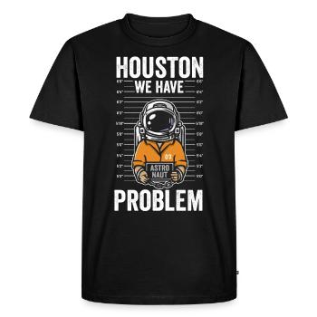 Astronaut moon outer space outer space planet galaxy - Men's Premium Organic T-Shirt - black - Front - Nico (187cm)