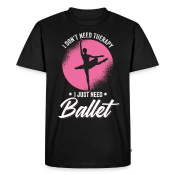 Ballet Ballet Ballet Ballet Danseuse de ballet Tütü chaussons - T-shirt Premium bio Homme - noir - Devant - Nico (187cm)