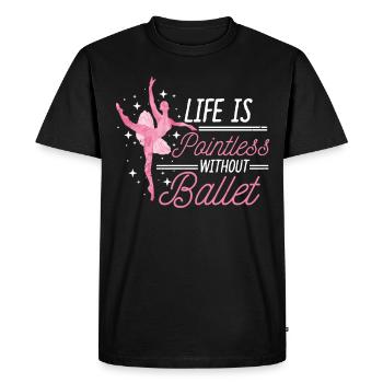 Ballet Ballet Ballet Ballet Danseuse de ballet Tütü chaussons - T-shirt Premium bio Homme - noir - Devant - Nico (187cm)