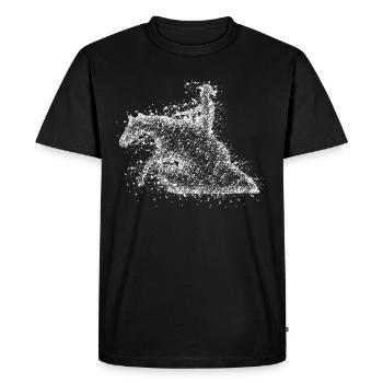 Reining - Sliding Horse - Men's Premium Organic T-Shirt - black - Front - Nico (187cm)