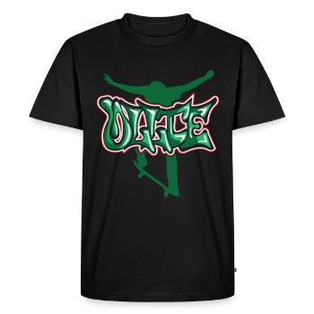 Skateboard skateboard skateboard skate - T-shirt Premium bio Homme - noir - Devant - Nico (187cm)