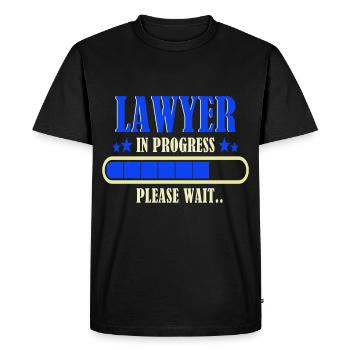 Lawyer, lawyer, law, lawyer, - Men's Premium Organic T-Shirt - black - Front - Nico (187cm)
