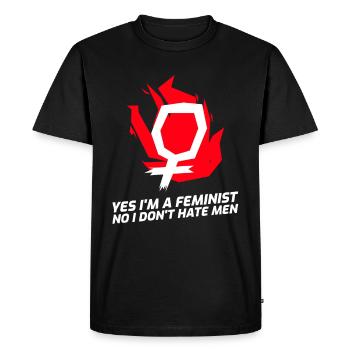 Cadeau féministe féministe féministe - T-shirt Premium bio Homme - noir - Devant - Nico (187cm)
