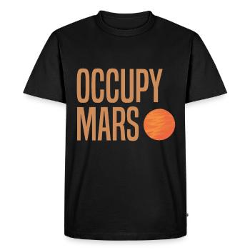 Occupy the Mars astronaut space exploration - Men's Premium Organic T-Shirt - black - Front - Nico (187cm)
