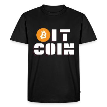 Bitcoin - T-shirt Premium bio Homme - noir - Devant - Nico (187cm)