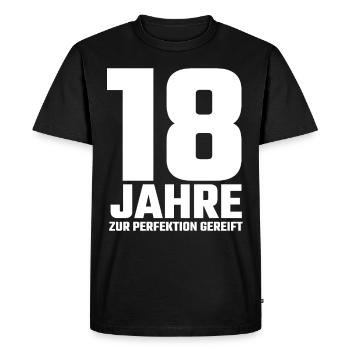 18 Jahre 18. Geburtstag Geschenk - Männer Premium Bio T-Shirt - Schwarz - Vorne - Nico (187cm)