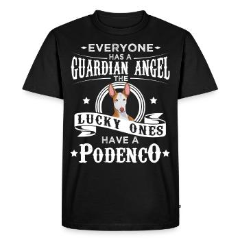 Cadeau chien Podenco drôle - T-shirt Premium bio Homme - noir - Devant - Nico (187cm)