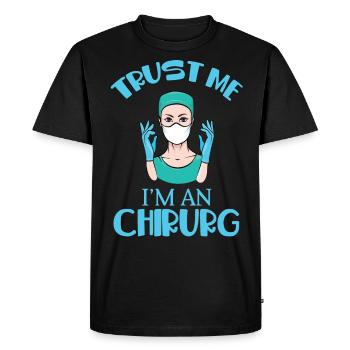 Chirurgien Médecin Opération Hôpital Chirurgie - T-shirt Premium bio Homme - noir - Devant - Nico (187cm)