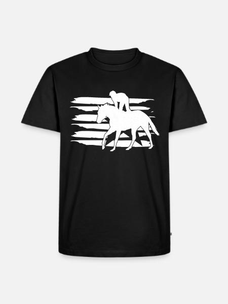 course de chevaux - T-shirt Premium bio Homme - noir