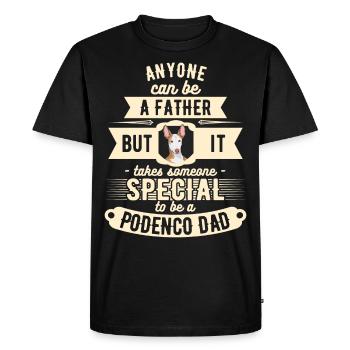 Cadeau de chien Podenco pour le propriétaire - T-shirt Premium bio Homme - noir - Devant - Nico (187cm)